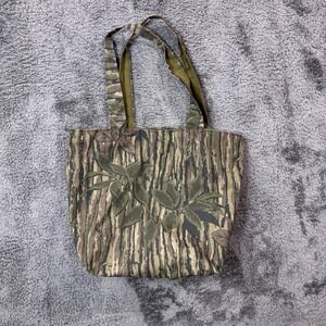 Realtree Camo Tote Bag Advantage Timber Canvas Shoulder Bag Green Brown Leafy